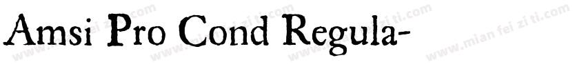 Amsi Pro Cond Regula字体转换